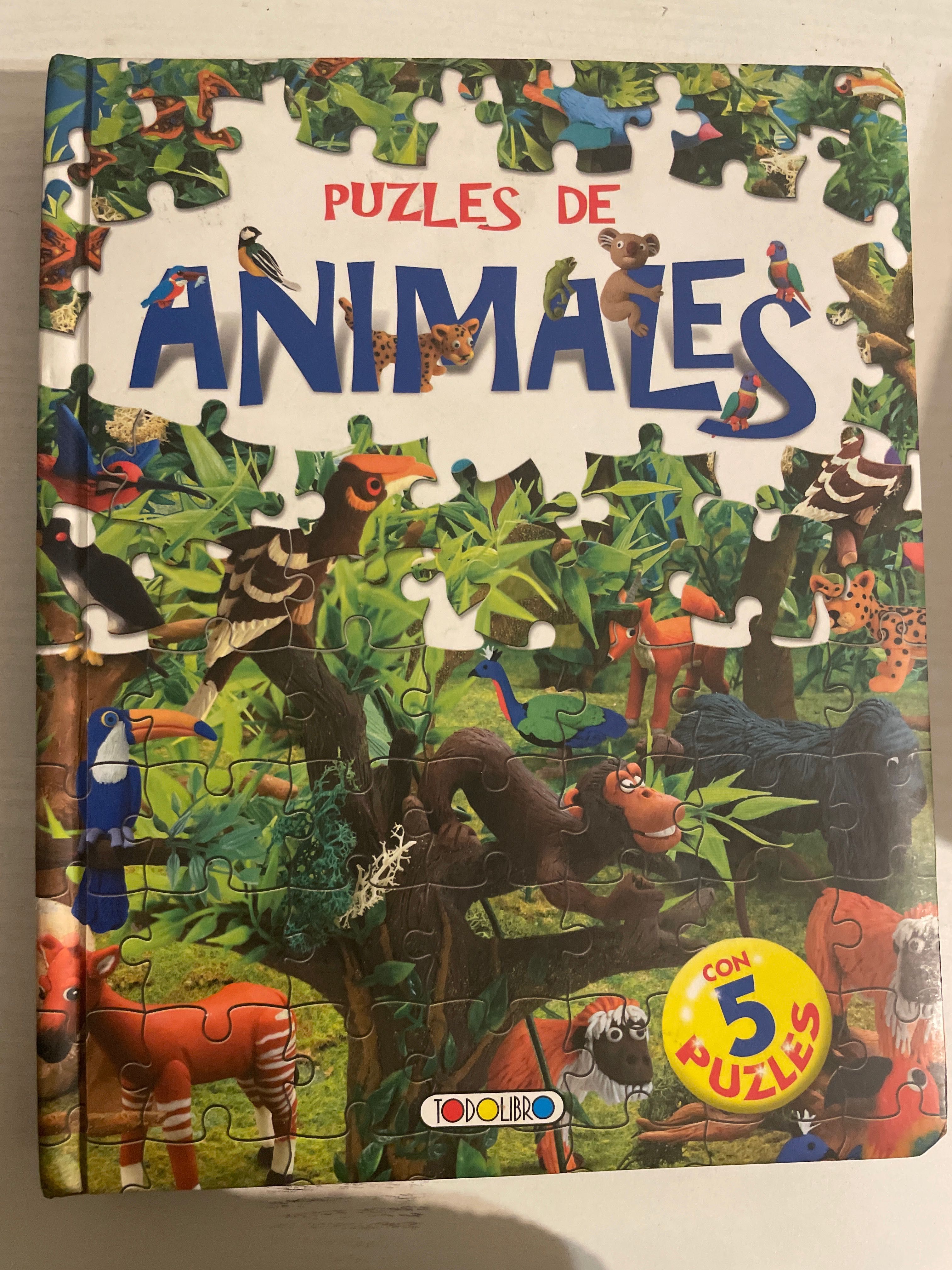 Puzles de animales Espanol (5 пазлов)