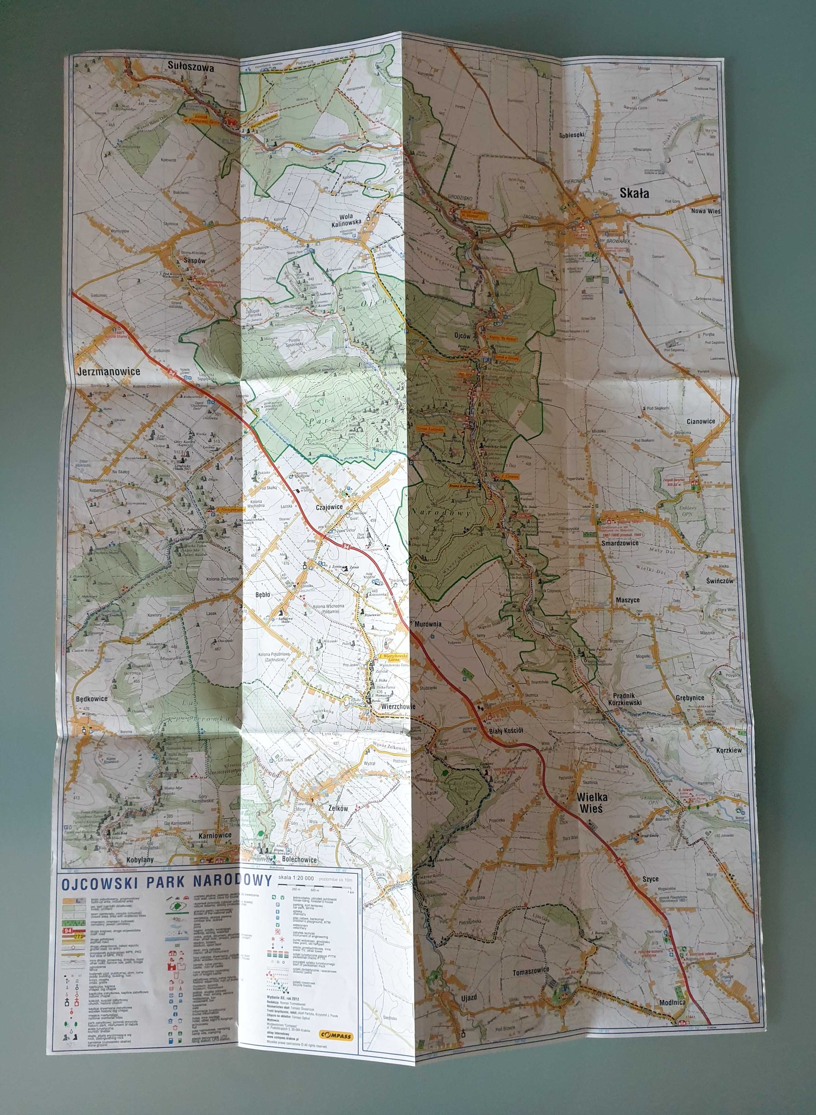 Mapa turystyczna Ojcowski Park Narodowy (Compass 1:20 tys)
