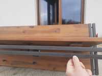 Wieszak loft drewno z metalem