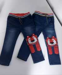 Zestaw spodnie jeansowe bliźniaki r.98cm 2 sztuki