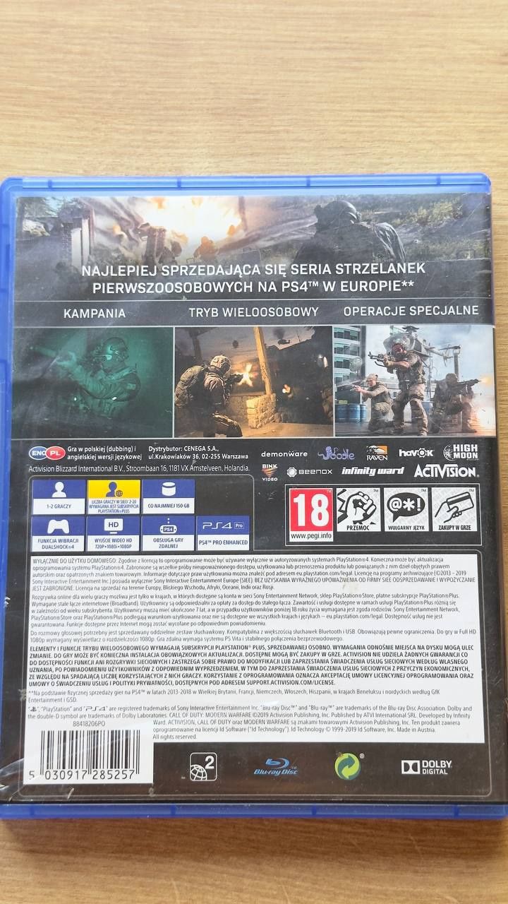 Gra Call of duty Modern warfare na PS4, PS5
