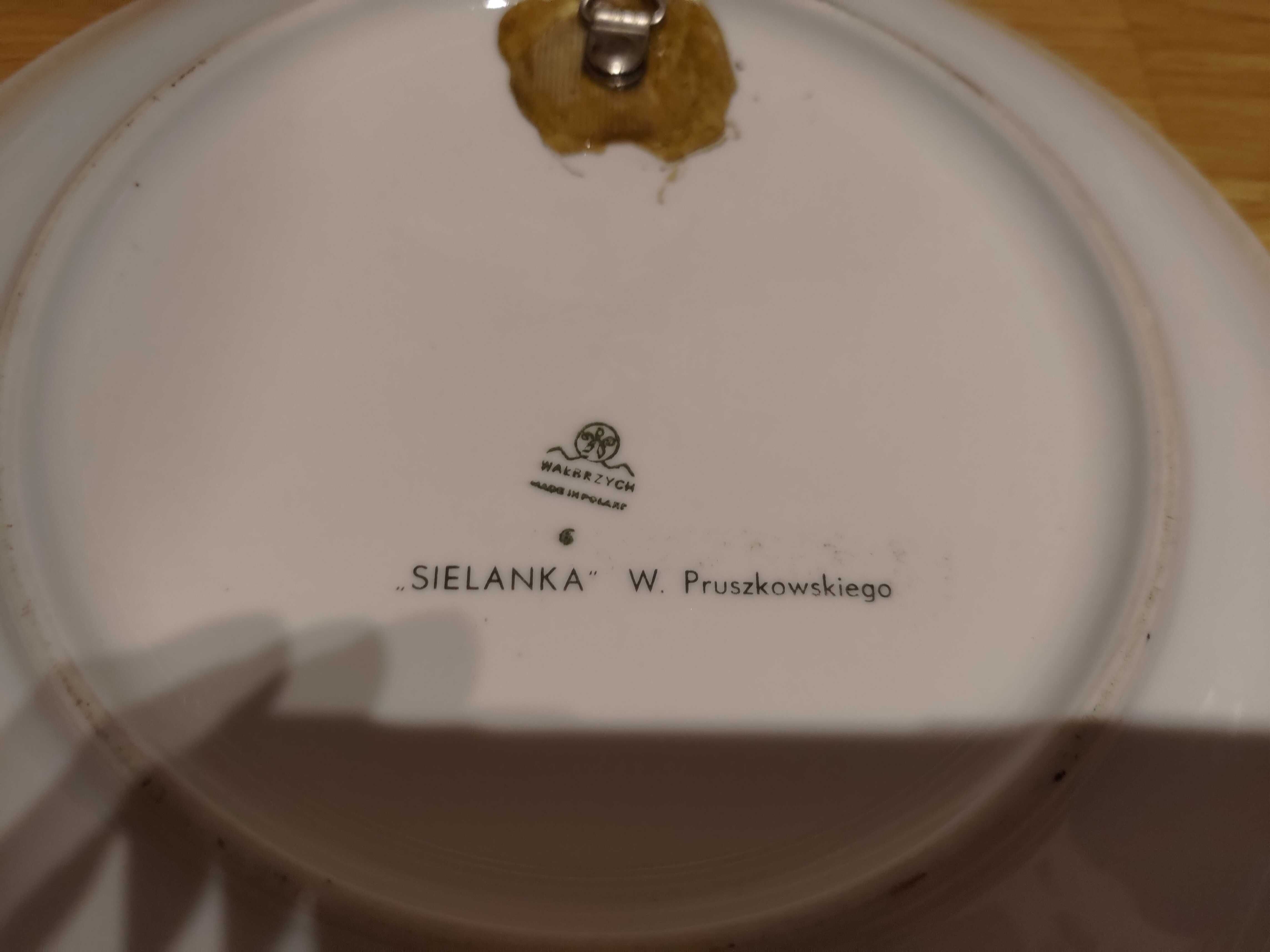 Porcelanowy talerz Sielanka Witold Pruszkowski kolekcjonerski vintage