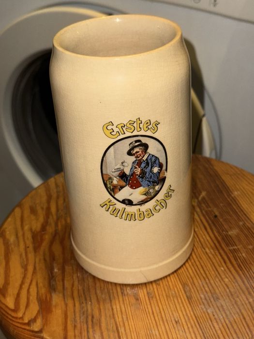 Erstes kulmbacher EKU kufel do Piwa/ Bierktug 1L Ruckert & Co Wurzburg