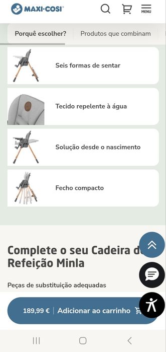 Cadeira de Refeição MINLA MAXI COSI