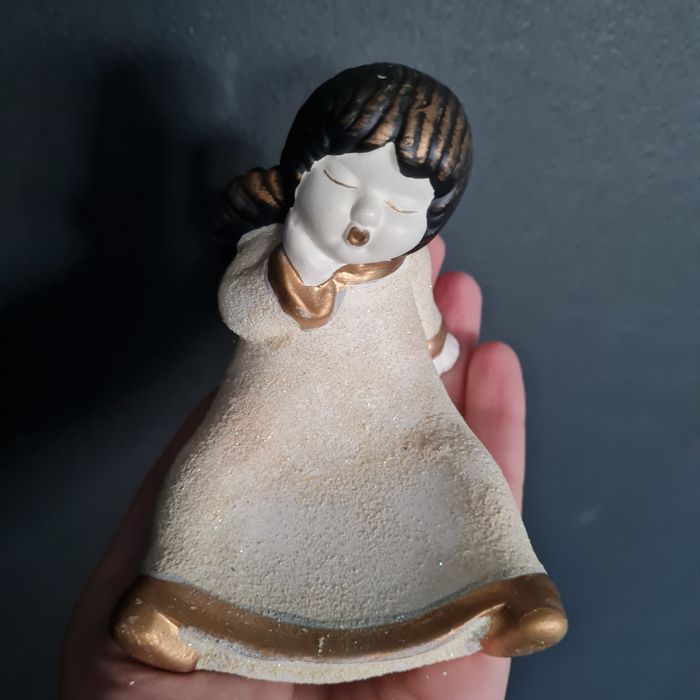 Anioł świecznik świeczka figurka retro