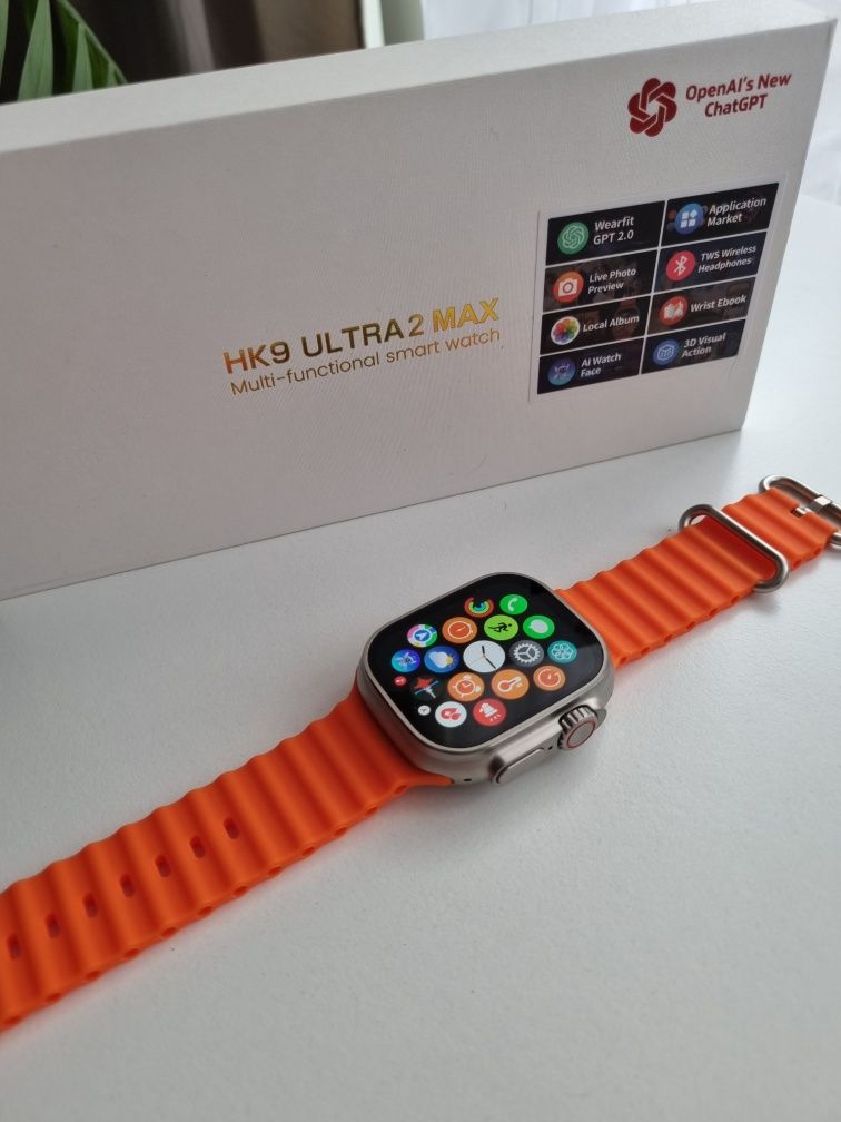 Smartwatch HK9 Ultra 2 Max srebrna koperta