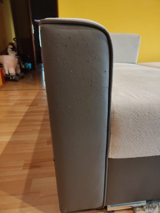 Sofa rozkładana wersalka narożnik rogówka L łóżko 160x200 szara