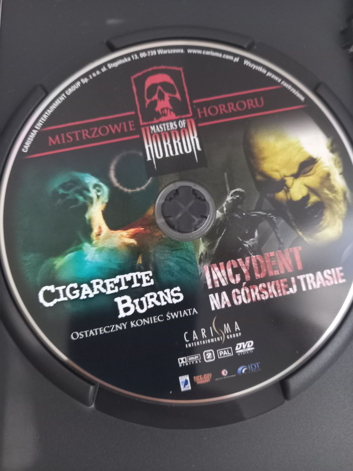 Mistrzowie horroru Cigarette Burns Incydent na górskiej trasie DVD