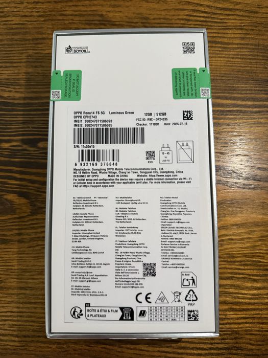 NOWY Oppo Reno 14 FS 5g 512gb