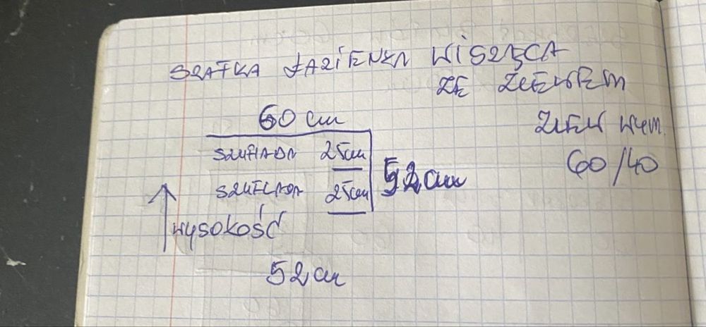 Szafka wisząca i umywalka do łazienki + kran - bardzo dobry stan!