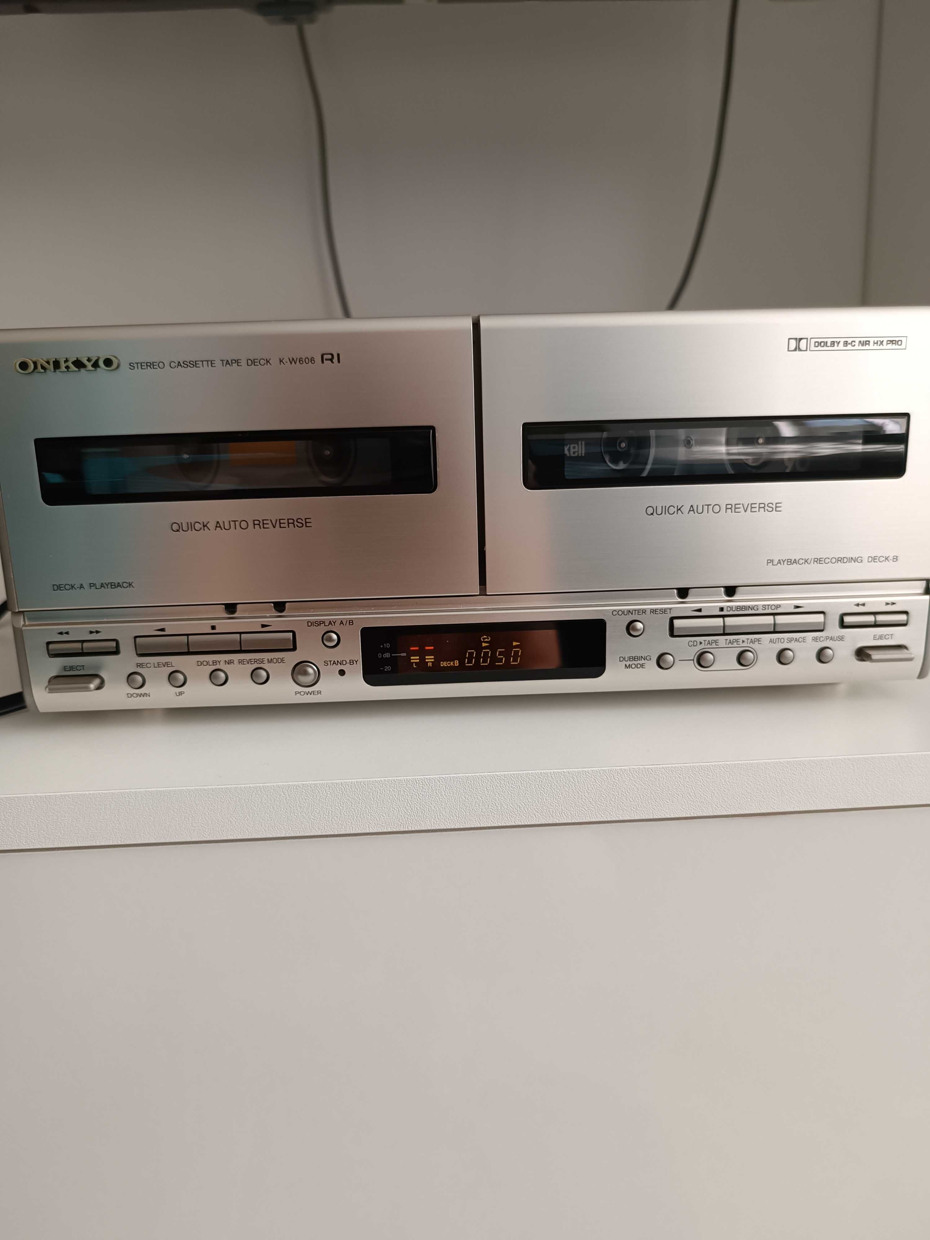 Onkyo Tape Deck K-W606 odtwarzacz kasetowy sprawny.