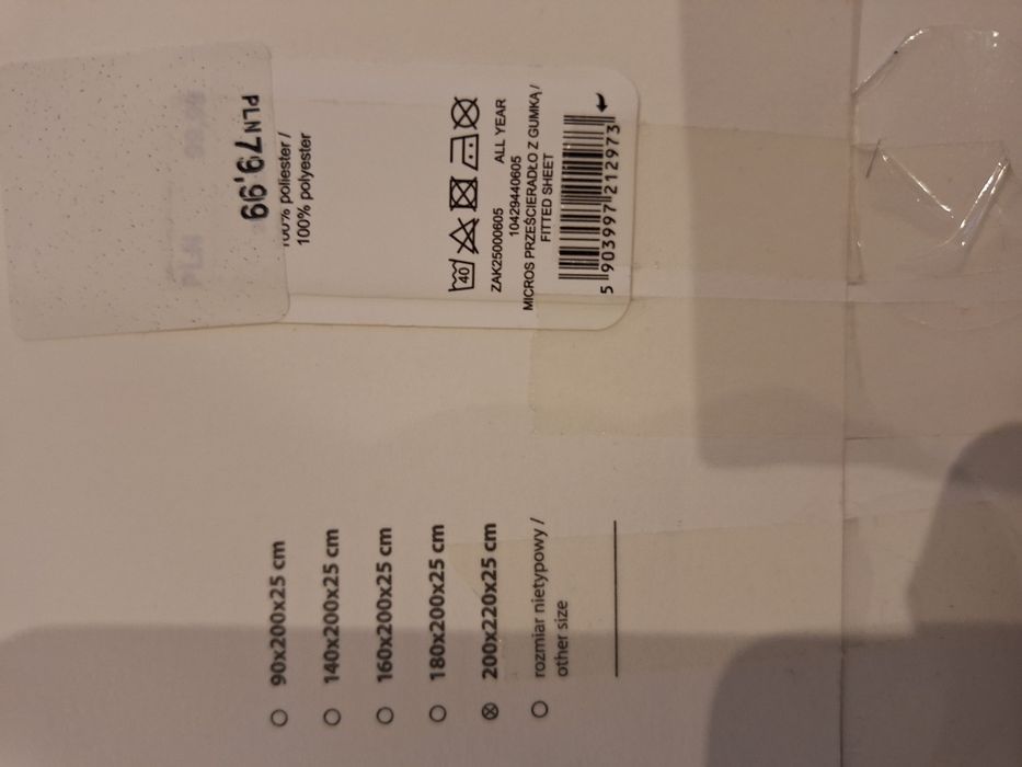 Prześcieradło z mikrofibry z gumką