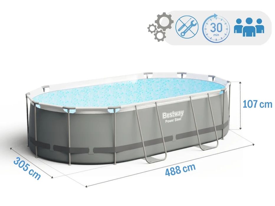 Basen stelażowy Bestway Power Steel