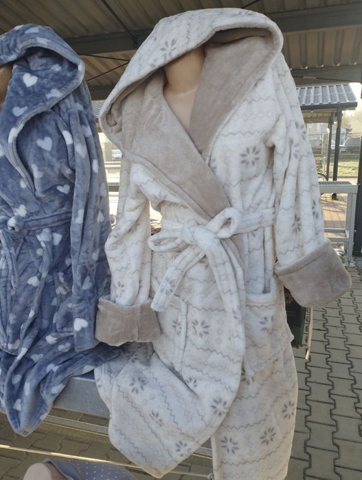 Szlafrok damski angora gruby mega