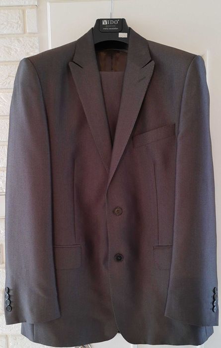 garnitur 2-częściowy szary z połyskiem Vido