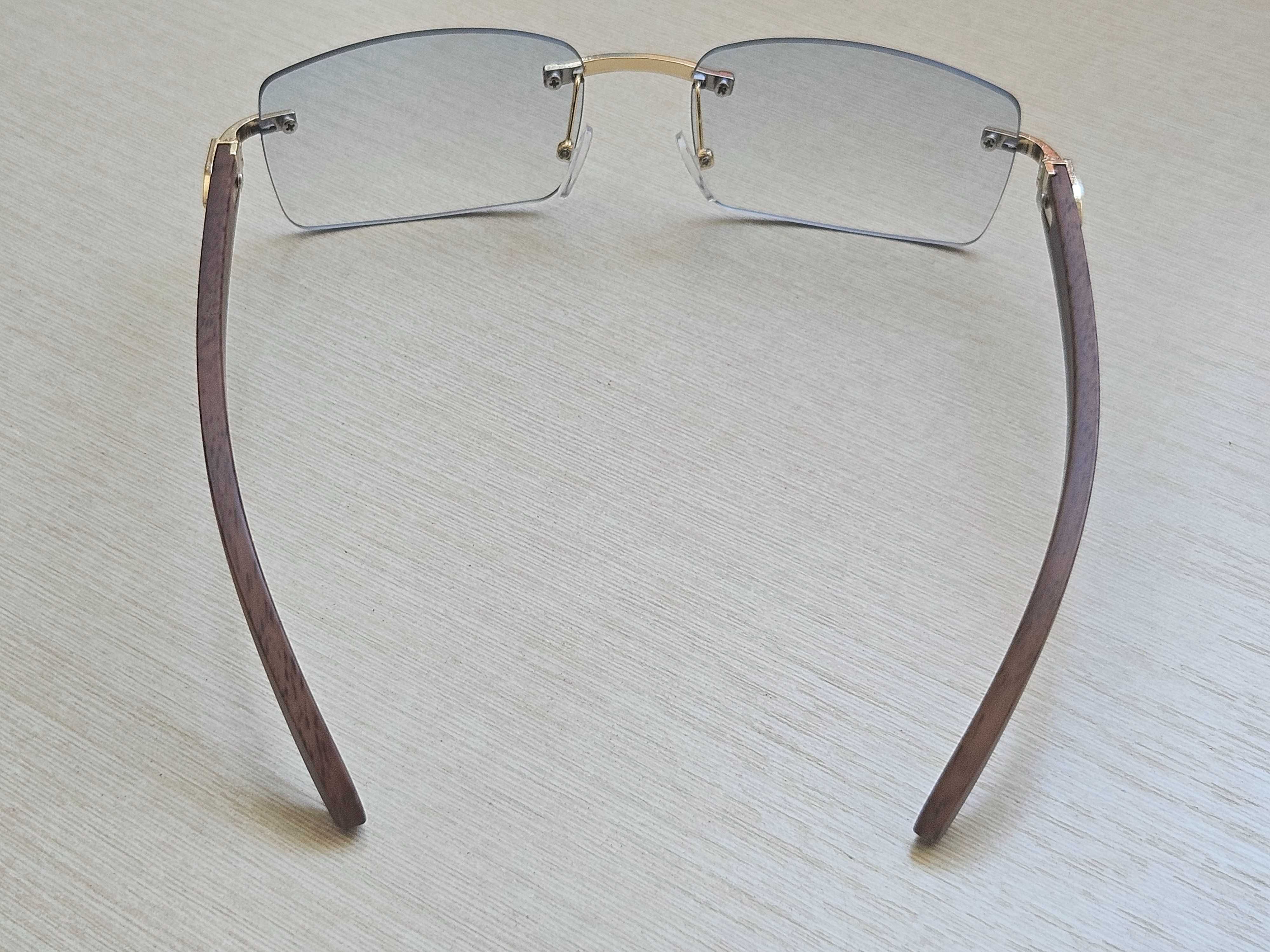 Безрамочные безоправные очки под Cartier (новые)