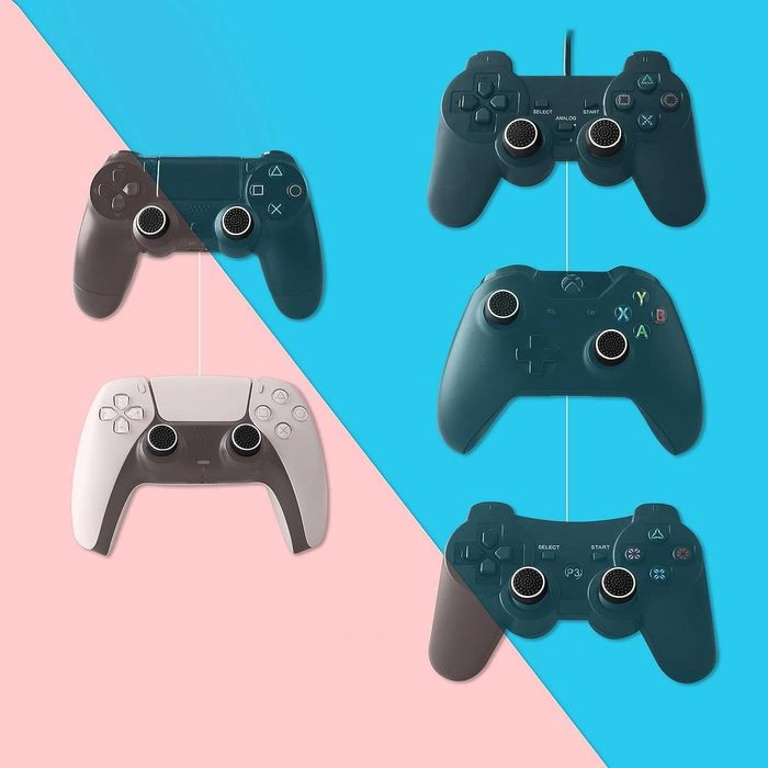 2x Nakładki gripy gumki analogi pada PS2, PS3, PS4 PS5 XBOX ONE SERIES