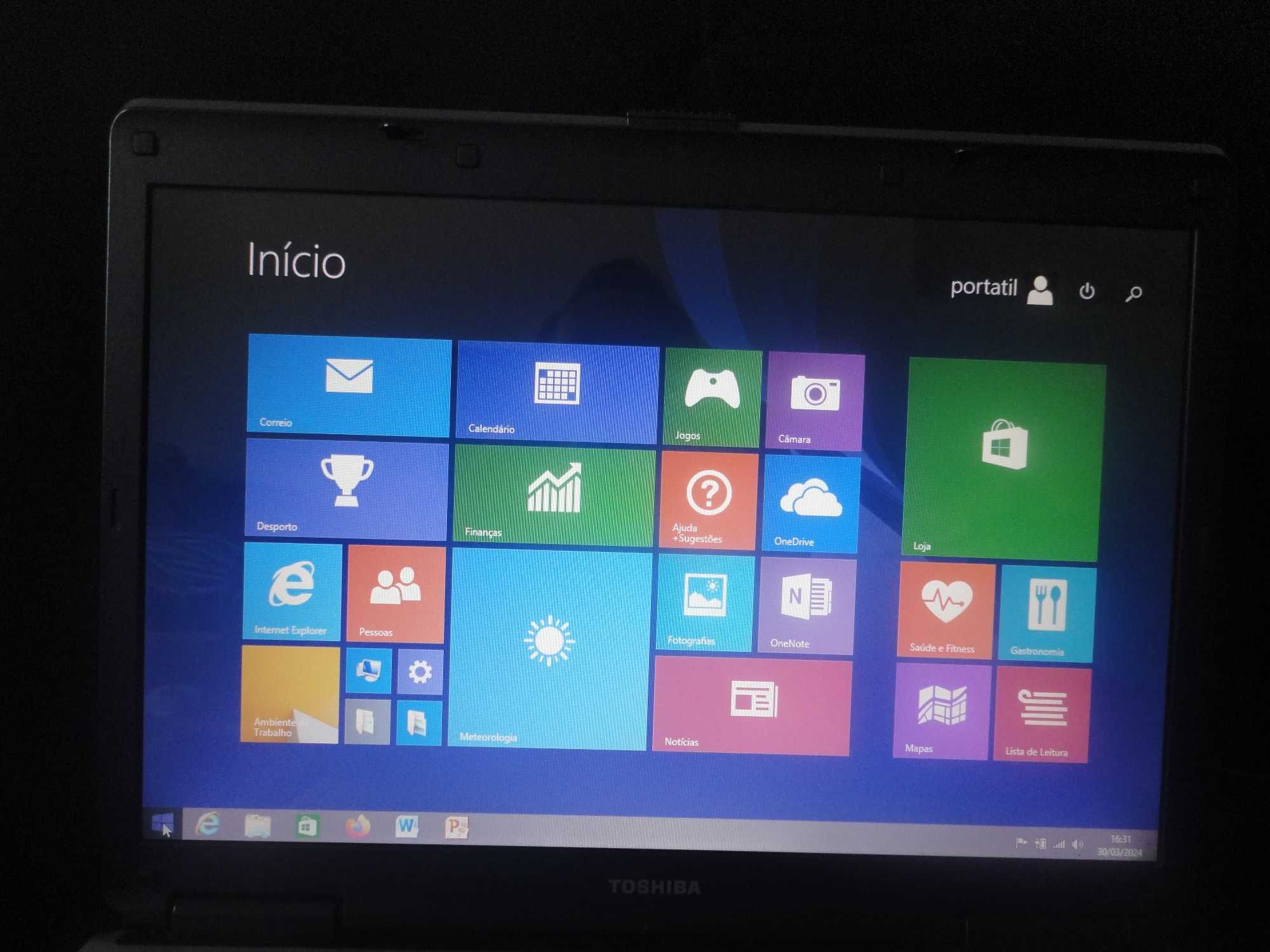 Toshiba com win 8.1 pronto a funcionar