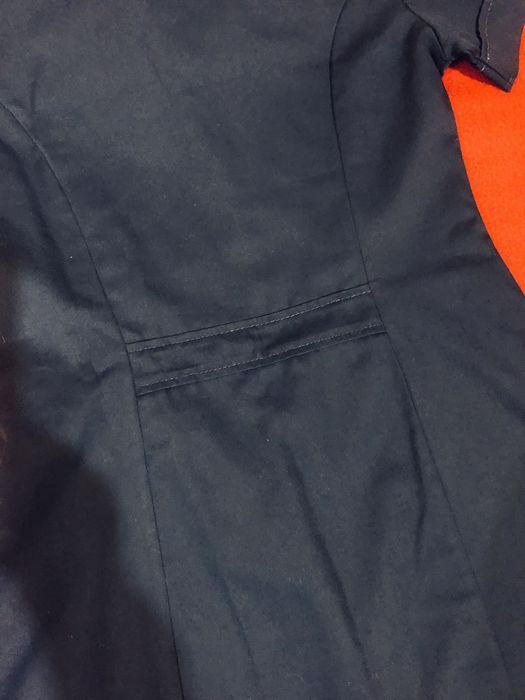 Granatowa bluzka z 2 kieszeniami ( S ) 36 , fartuszek, tunika