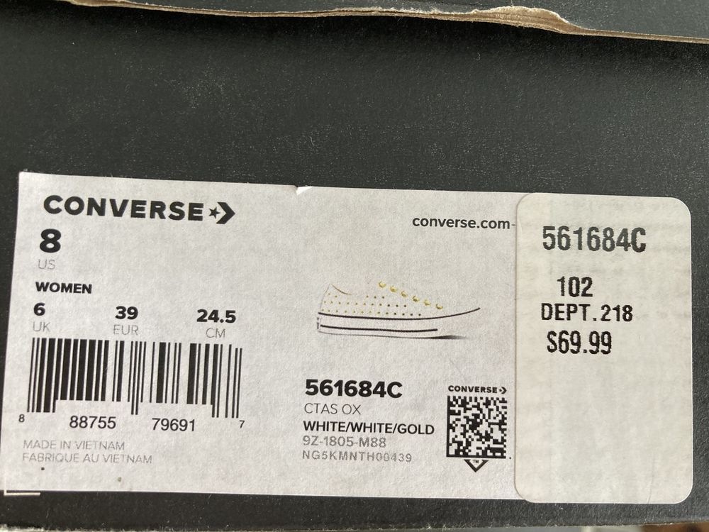 Продам Converse Chuck Taylor Ox Stud (25,5 см)