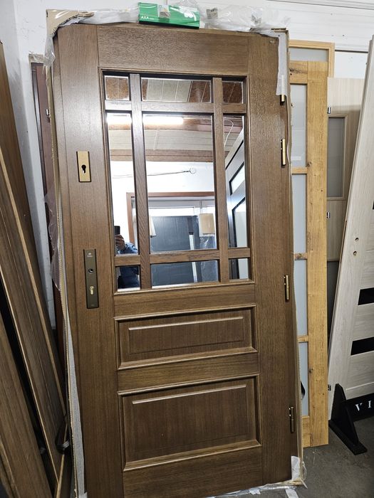 Drzwi zewnętrzne drewniane 80 mm(Od ręki)