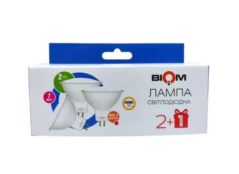 Мульпаки Biom BT-510/3(А60/10W/Е27)  та BT-562/3 ( MR16 /7W/ GU5.3)