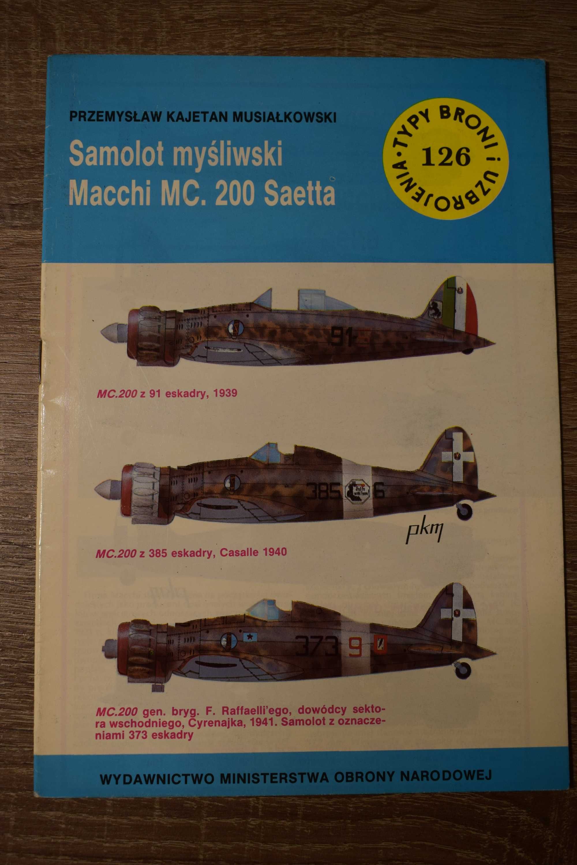 Samolot myśliwski Macchi MC. 200 Saetta - TBiU.