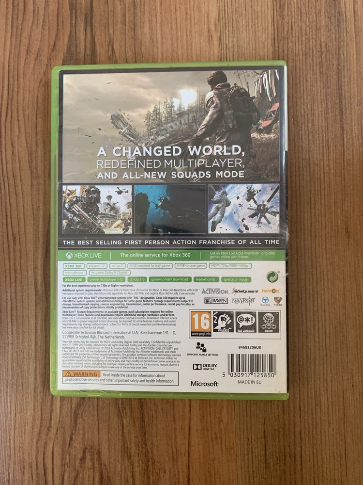 Call of duty ghosts xbox 360