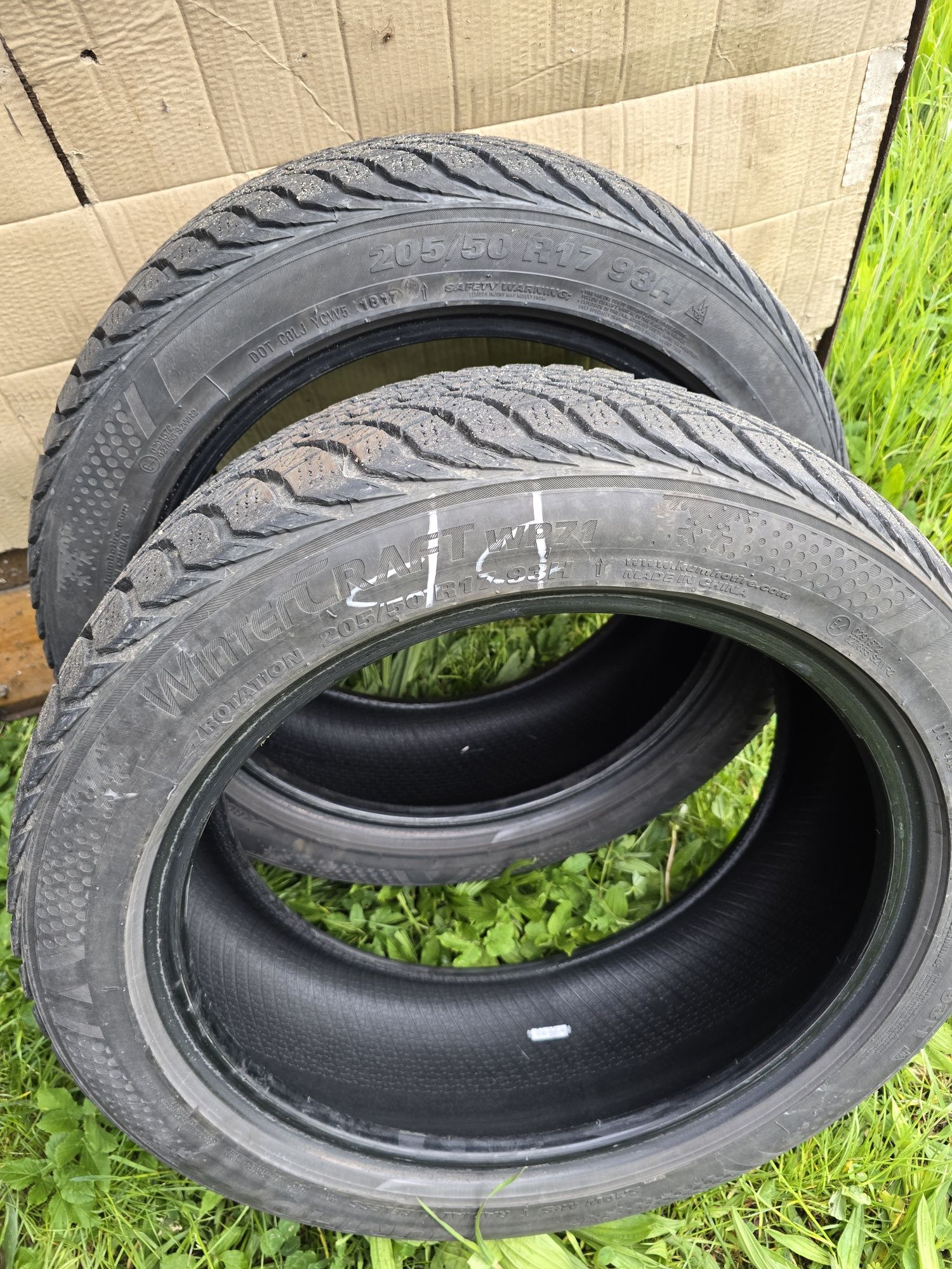 Opony zimowe Kumho, 205/50 r17, stan bardzo dobry
