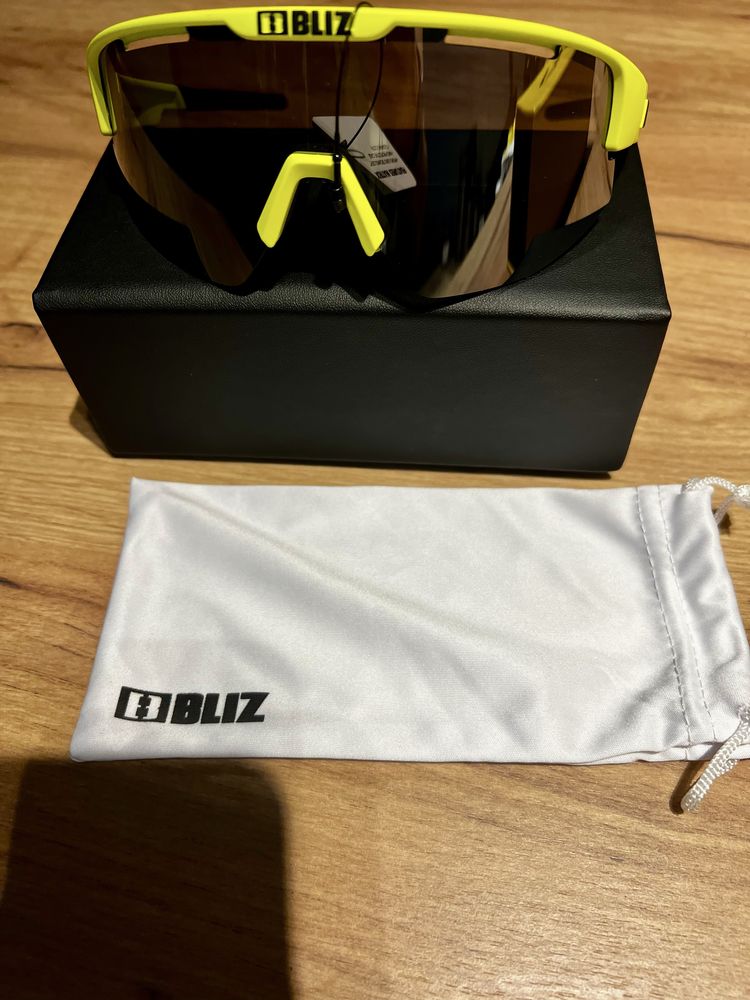 Okulary Rowerowe Bliz Matrix - Lime Green + smoke with silver mirror