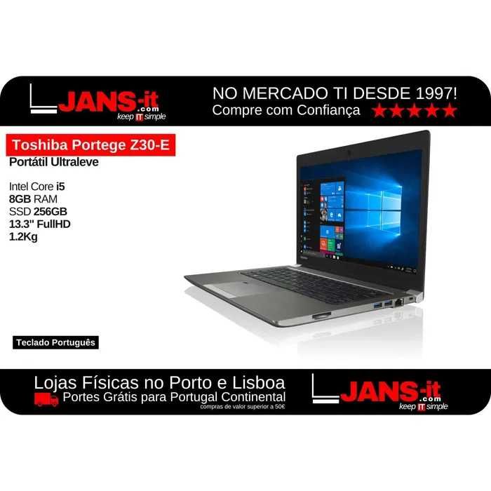 Portátil Toshiba Z30-E | i5-8250u | 8GB RAM | SSD 256GB | 13.3"
