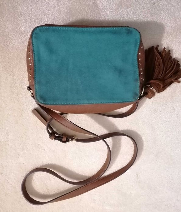 Carteira Mala Pele e Camurça