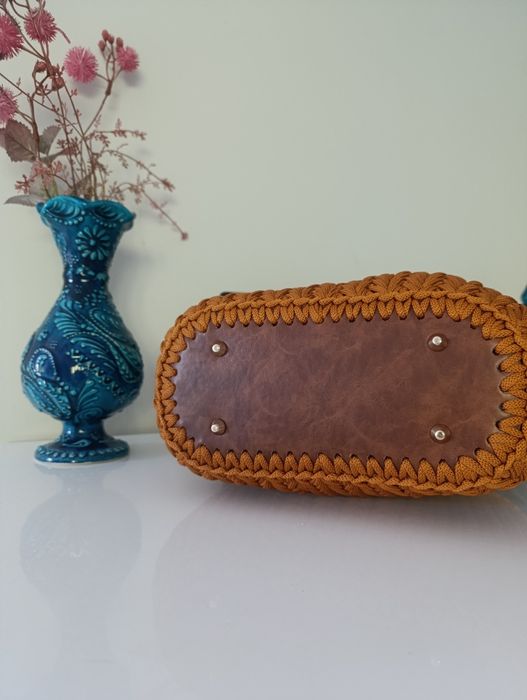 Torebka ręcznie robiona na szydełku "kłosek" Handmade