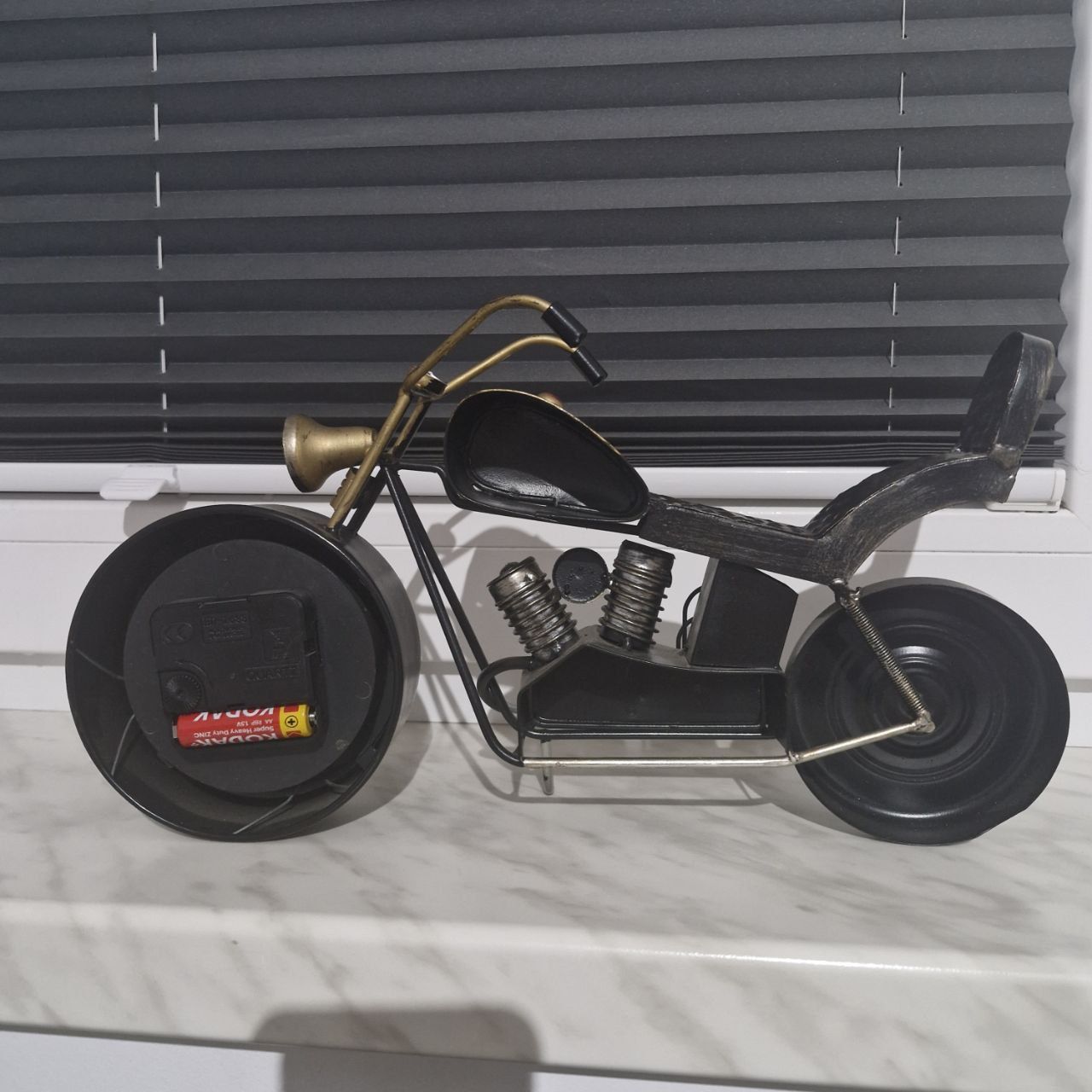 Motocykl zegar metalowy