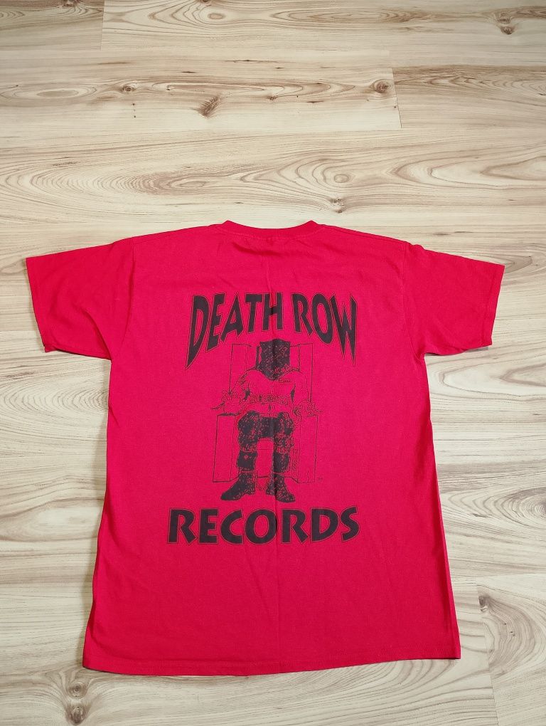 Czerwona Koszulka Death Row Records Rap Hip Hop 2pac Snoop Dog