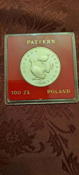 Moneta 100 zł 0chrona środowiska Głuszce  próba