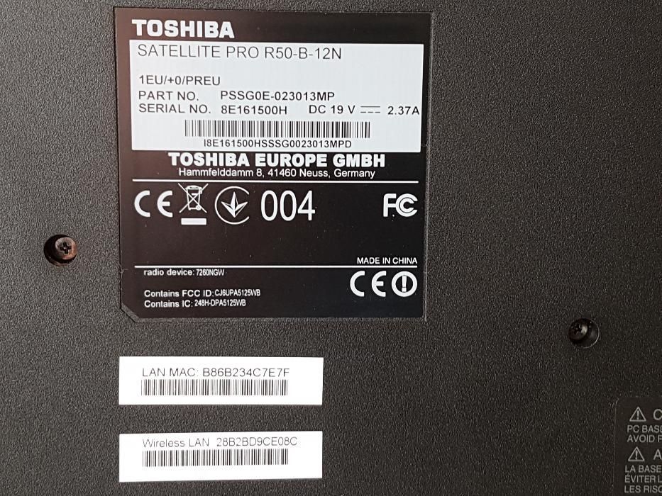 1laptop toshiba Satellite Pro R50-B-12N