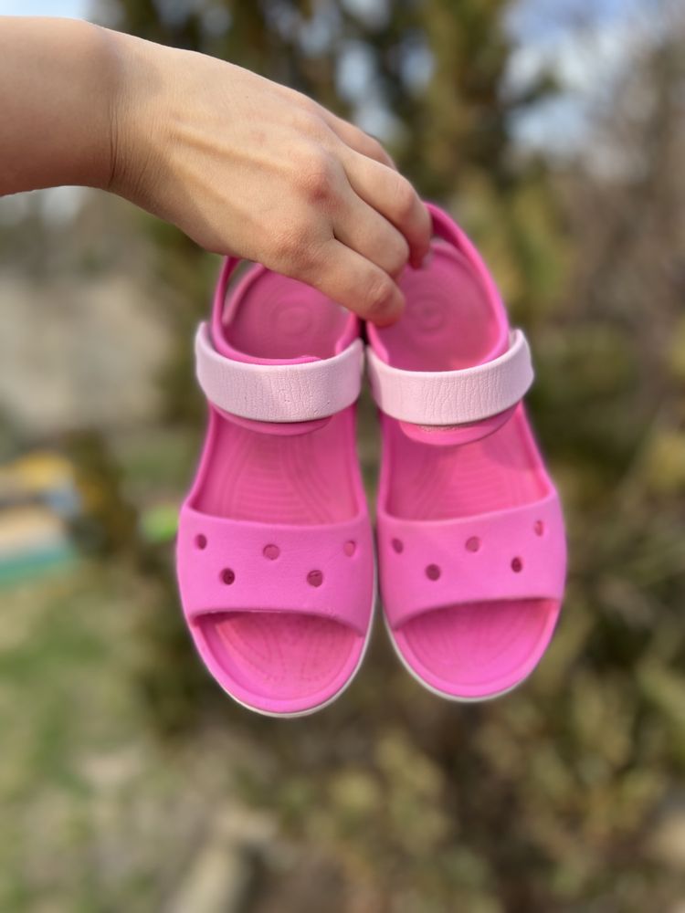 Дитячі крокси, сандалі Crocs Bayaband Sandal Kids Candy/Pink 32 розмір