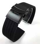 Pasek do zegarka silikon typ Diver 18, 20, 22, 24mm czarny