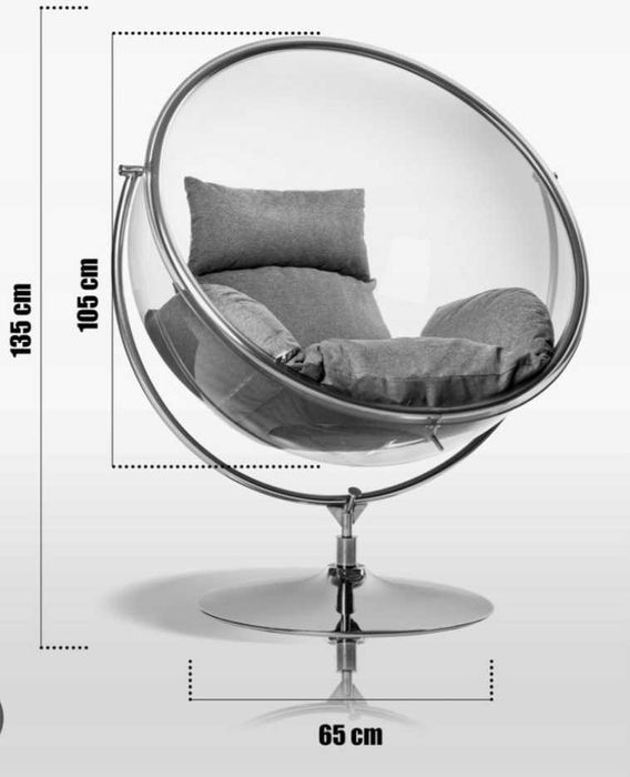 Fotel typu bubble chair
