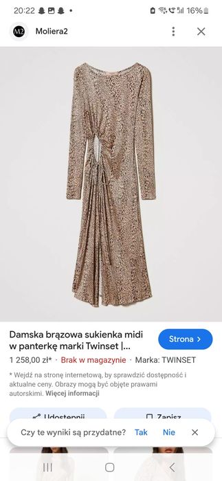 Sukienka w panterke Twinset