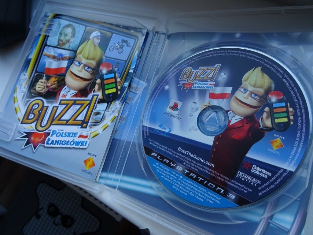 Gra Buzz polskie łamigłówki po polsku PS3 na buzery bezprzewodowe