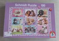 Nowe Puzzle Schmidt kotki pieski 100 el