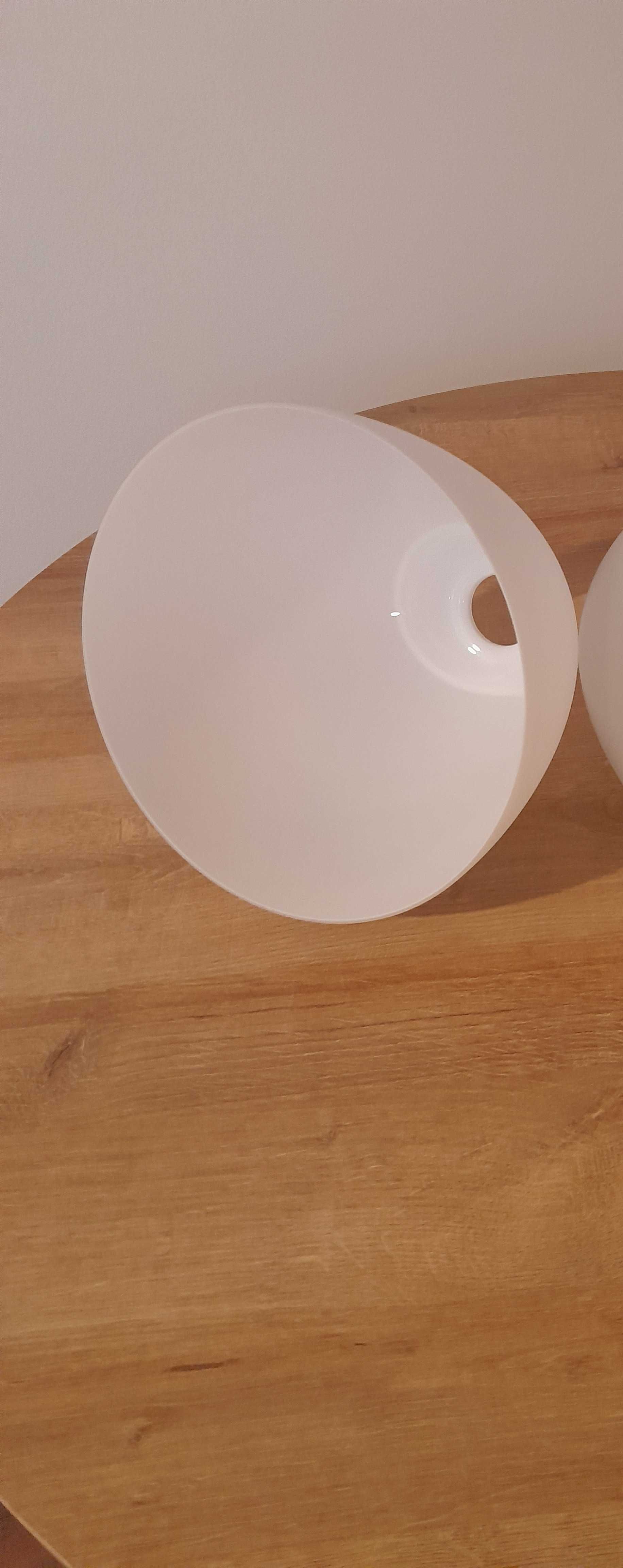 Klosz szklany lampy sufitowej wiszącej oprawa E27 duży gwint biały