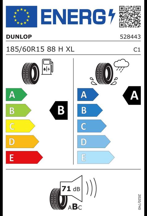 2szt nowe opony letnie 185/60R15 XL Dunlop Bluresponse Warszawa