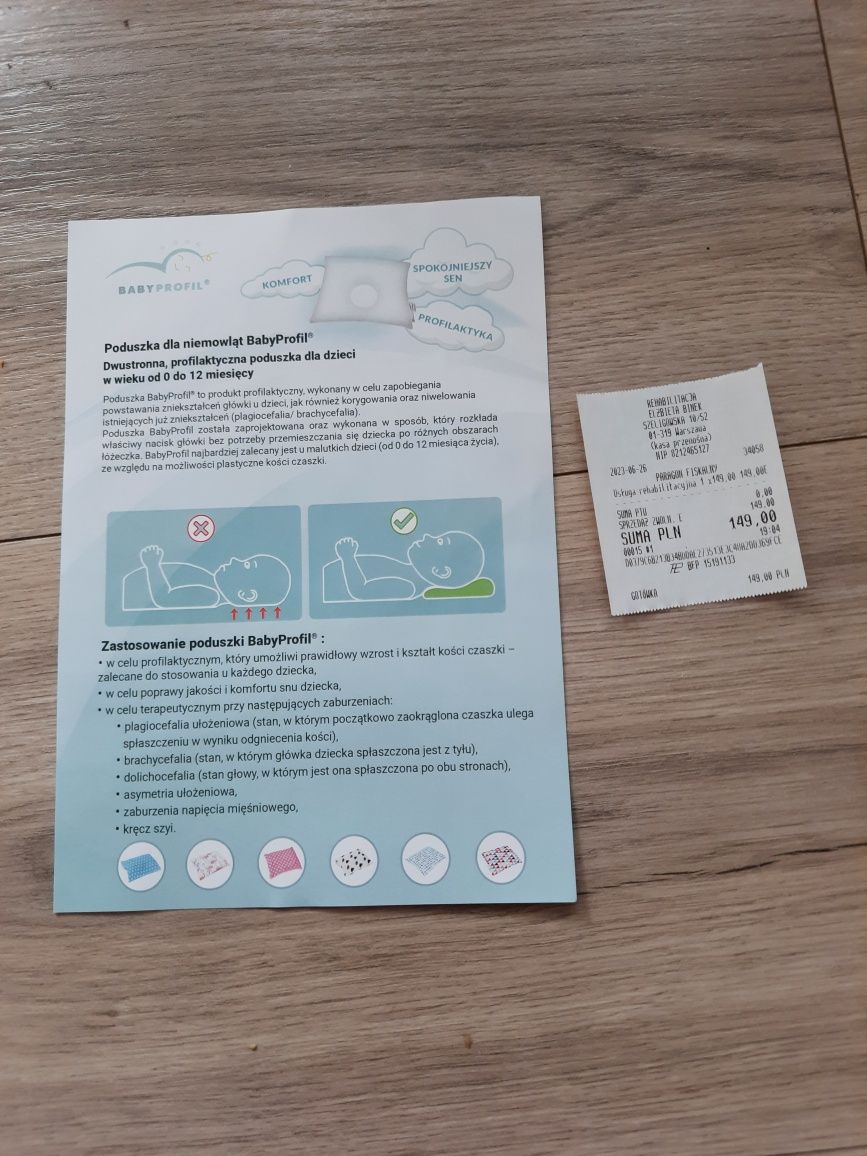 Poduszka dla niemowląt BabyProfil