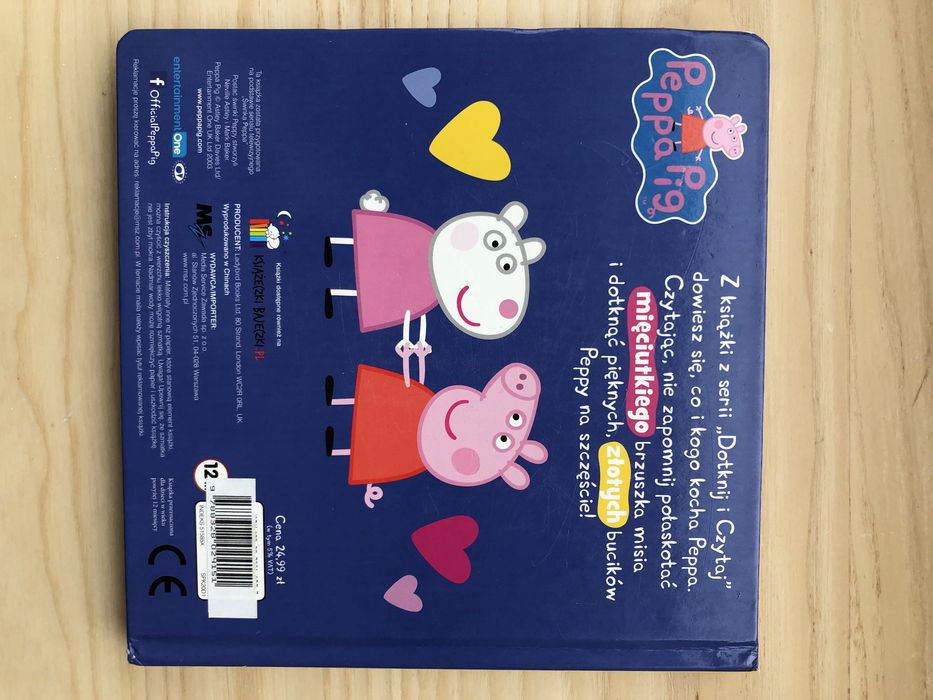 Książka sensoryczna Peppa kocha dla dzieci w wiek 12m+