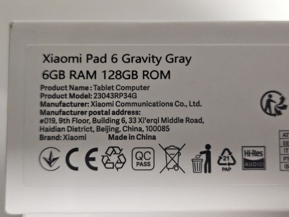 Tablet Xiaomi Mi Pad 6