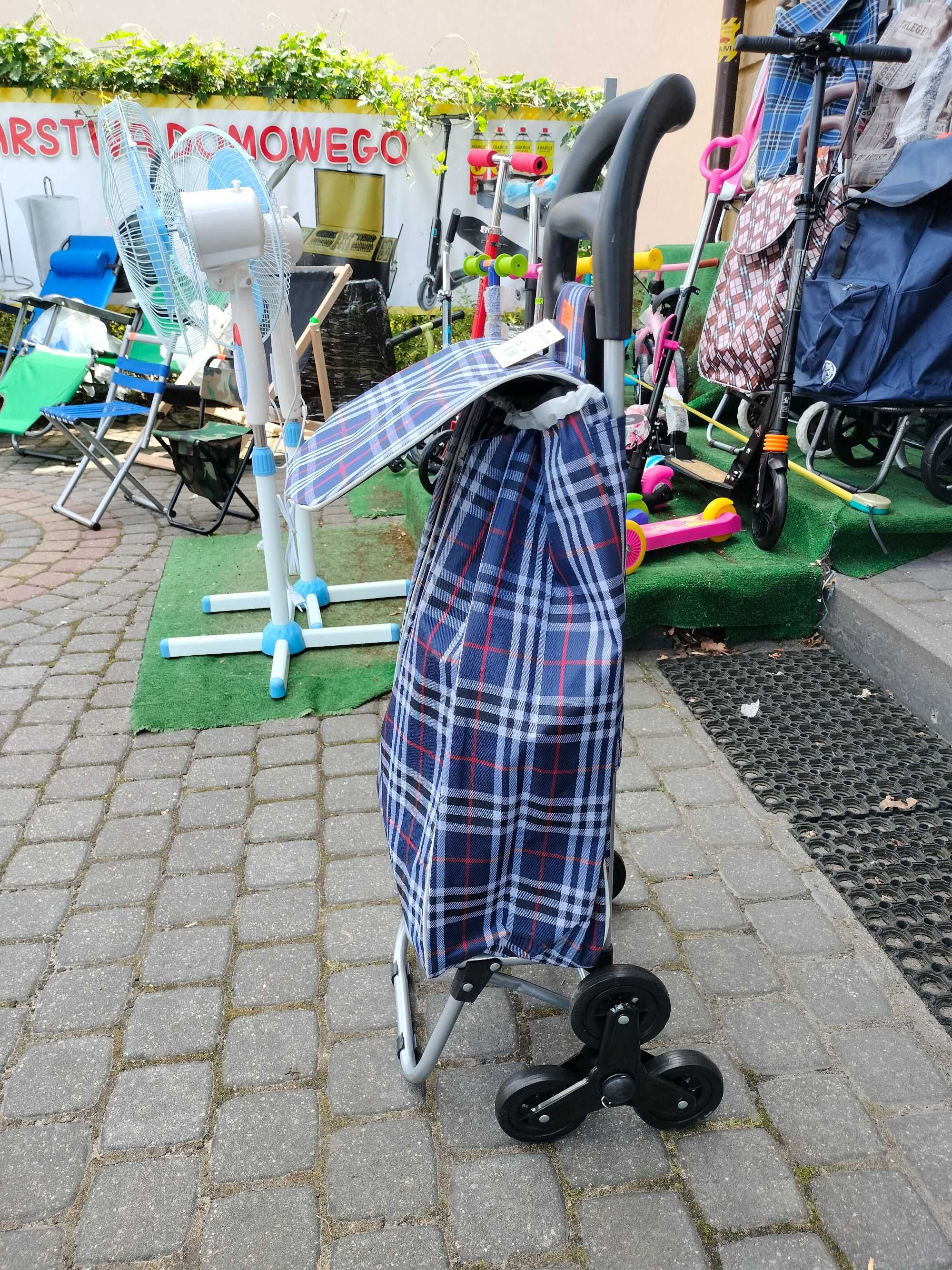 WÓZEK ZAKUPOWY  TORBA  NA KÓŁKACH trzy koła do zjeżdzania po schodach