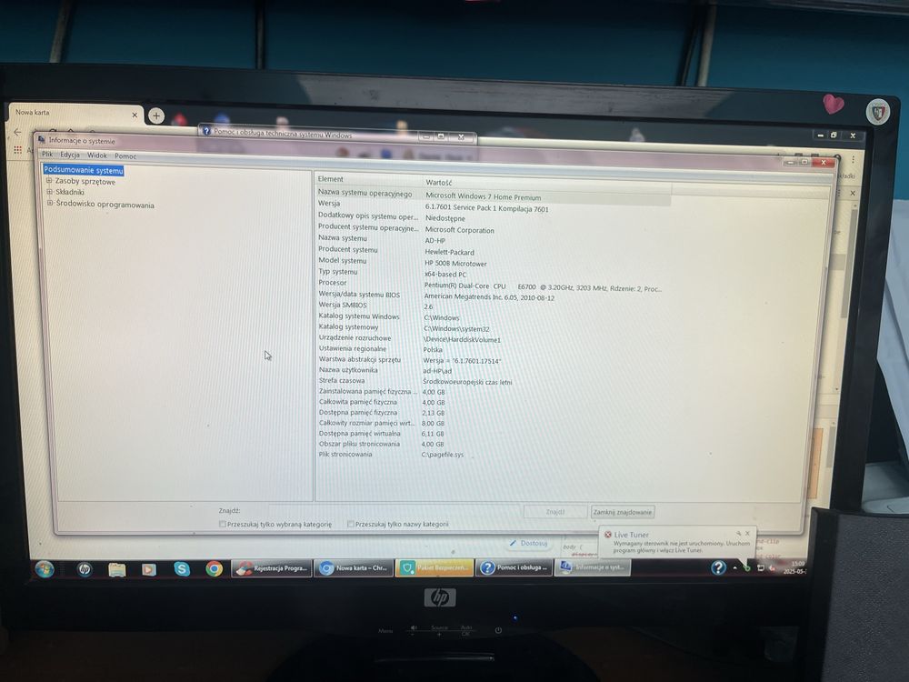 Komputer stacjonarny HP z 2010 roku komplet